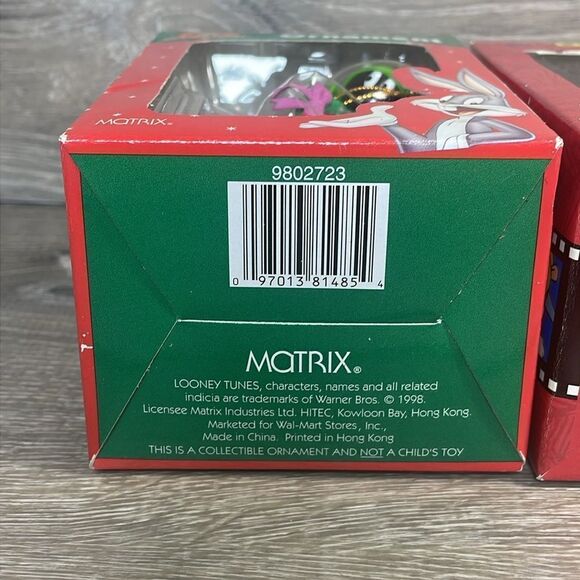 NOB Vintage Looney Tunes “Marvin the Martian” 3 Christmas Collectible Ornaments - Picture 8 of 10